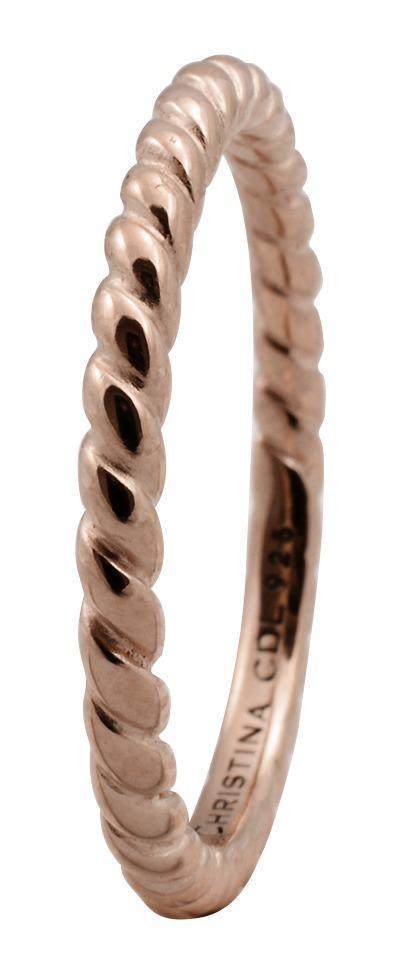 Christina Rose Sølvring Snor - 01c Størrelse 49