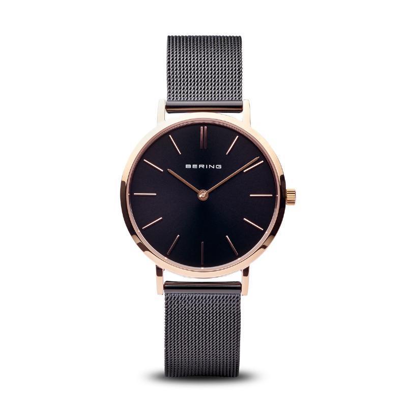 Bering Classic Dameur Sort/Rosaguld 14134-166