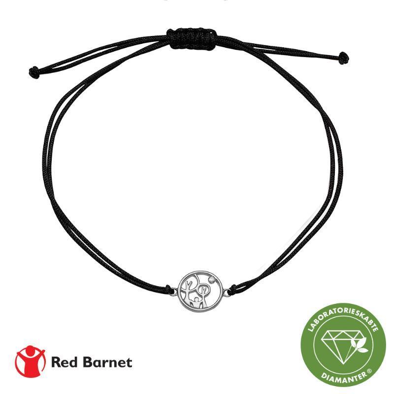 Aagaard Rødt Armbånd i Sølv til Børn