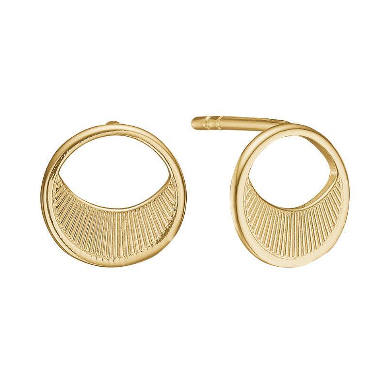 8 Kt Aagaard Øreringe Solopgang - 1671-g8-15