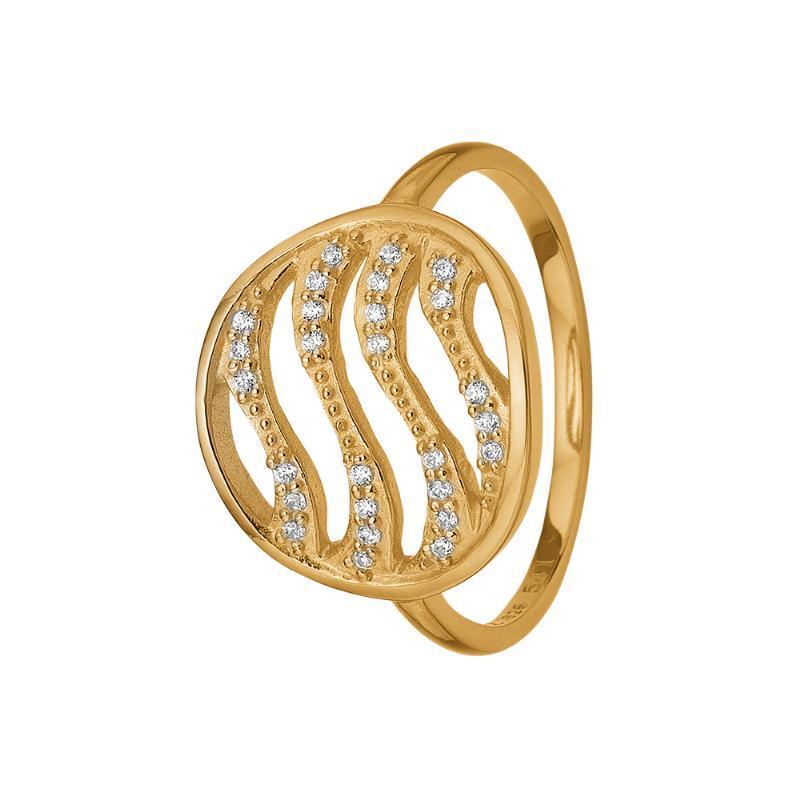 8 Kt Aagaard Ring med Bølger - 1800-g8-08 56