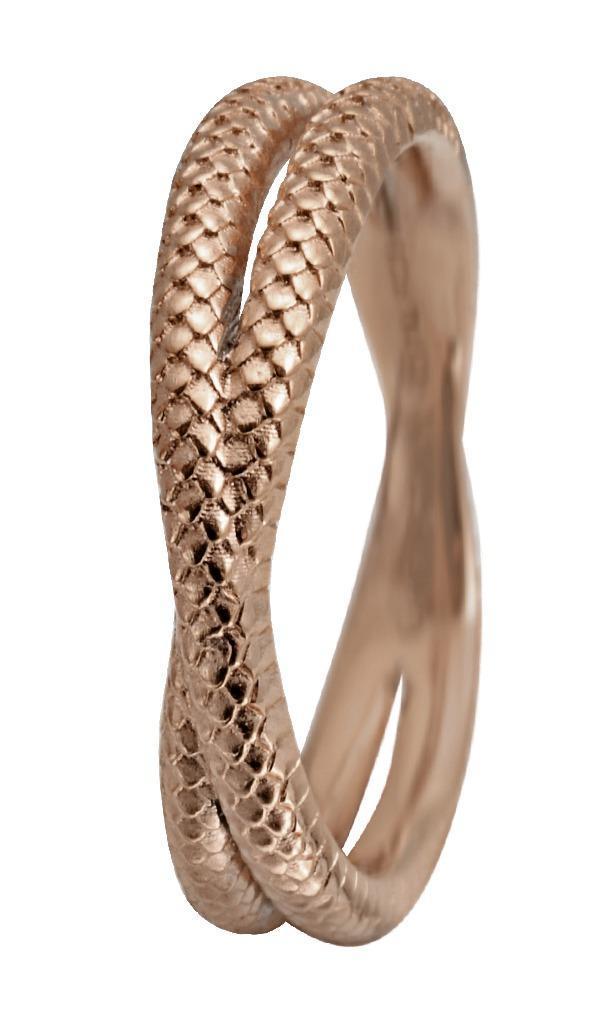 Christina Rose Sølvring Tvillingeslange - Størrelse 49