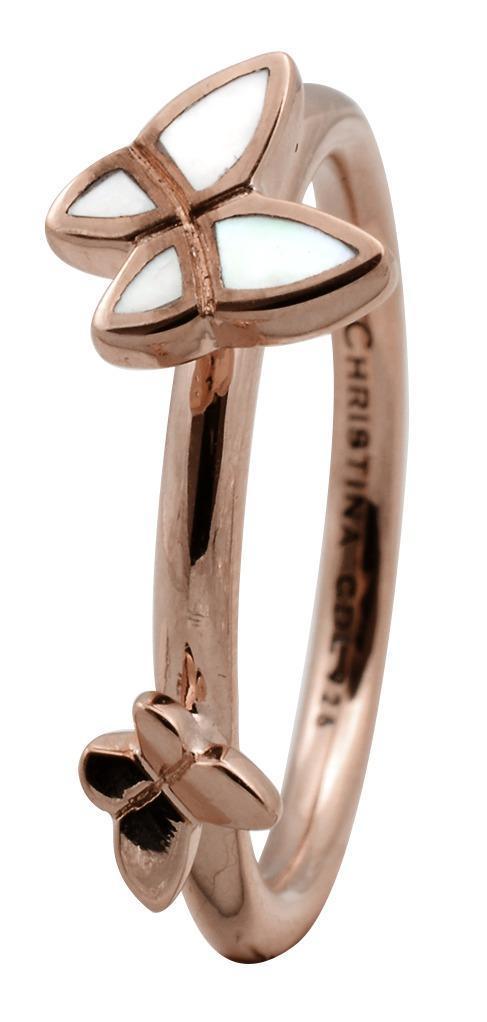 Christina Rose Sølvring med Sommerfugle - Størrelse 51