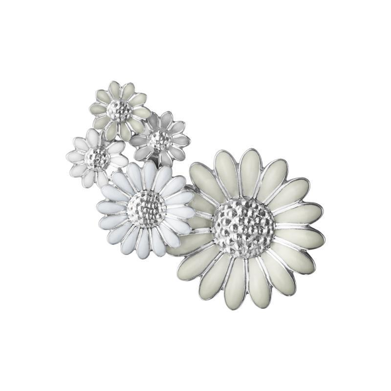 Georg Jensen X Stine Goya Medium Daisy Cuff Hvid 20001133 White Venstre