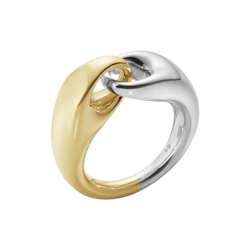 Georg Jensen Reflect Ring Størrelse 57 i Sølv og Guld
