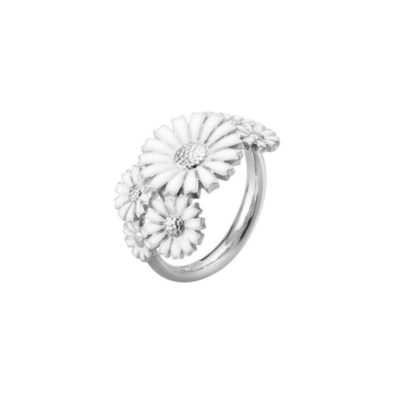 Georg Jensen Daisy Ring med 6 Blomster - Sølv 52