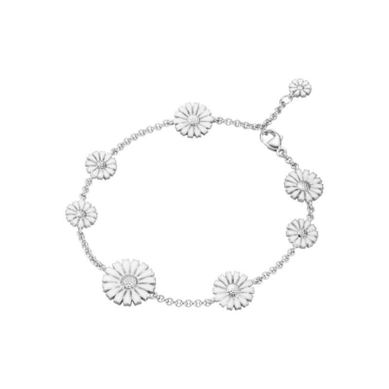 Georg Jensen Daisy Sølvarmbånd med 7 Blomster