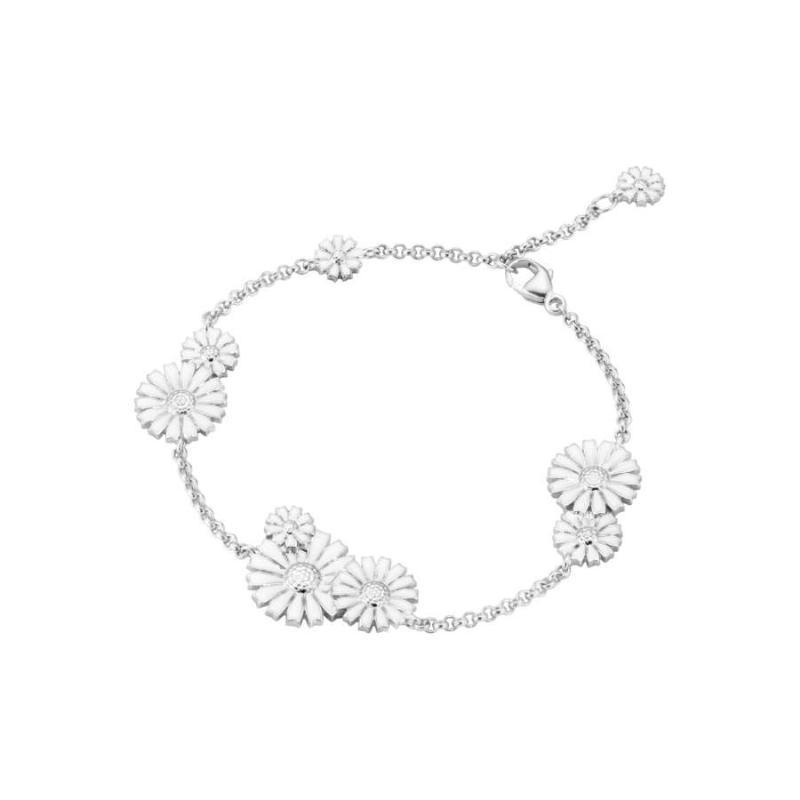 Georg Jensen Daisy Sølvarmbånd med 9 Blomster