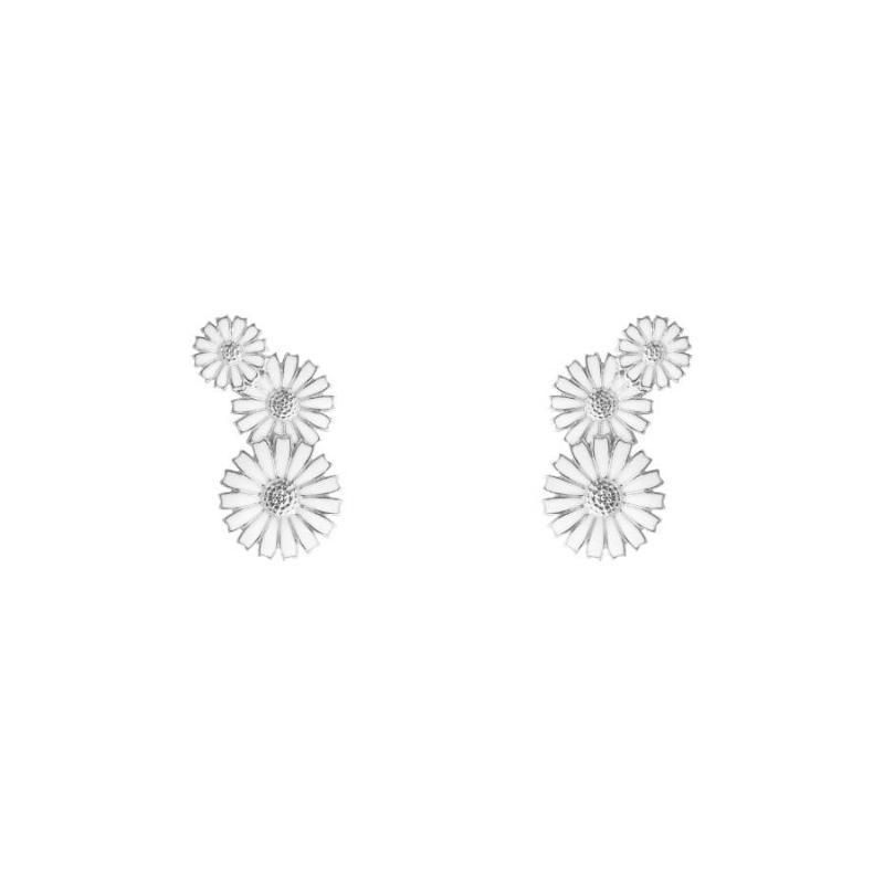 Georg Jensen Daisy Sølv Ørestikker med 3 Blomster