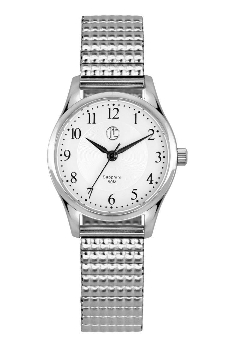 Jeweltime Stål Dameur med Fixo Flex Rem