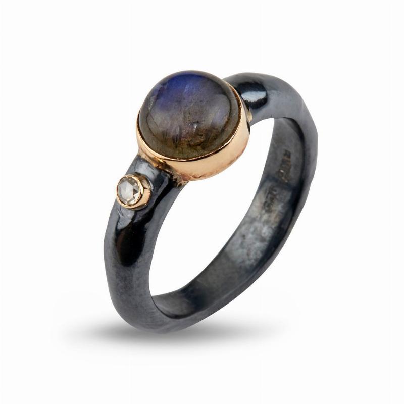 By Birdie Ring med Antik Labradorit - 50110204c