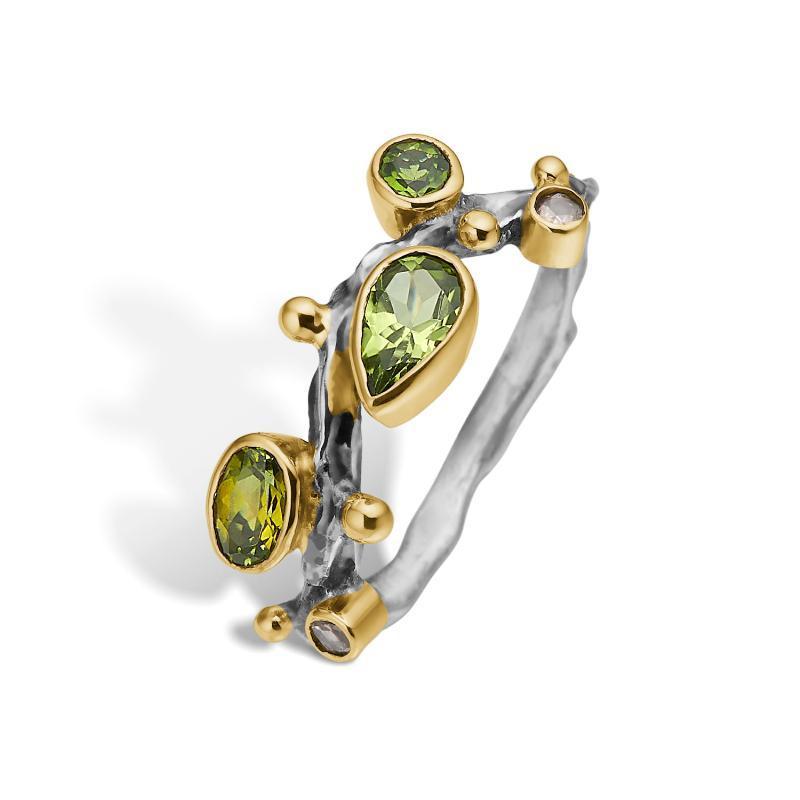 Grace Enkelt Petite Grøn Poleret Ring - 52