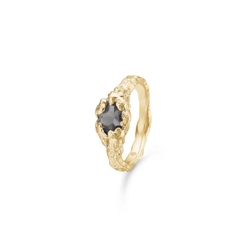 Studio Z Mørk Magma Ring - 8247823 Forgyldt 52