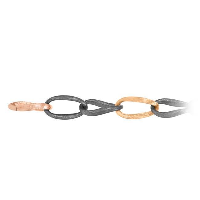 Ole Lynggaard Love Armbånd Mellem - Ox Sølv & Guld 18 cm