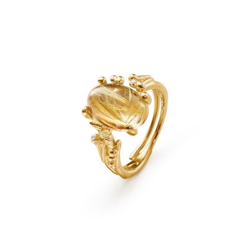 Ole Lynggaard Boho Ring med Rutilkvarts 18 Kt