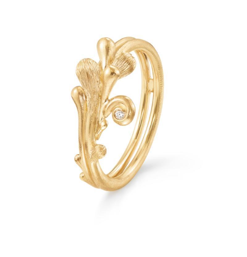Ole Lynggaard Boho Ring i Guld - 18kt 0,08ct 54