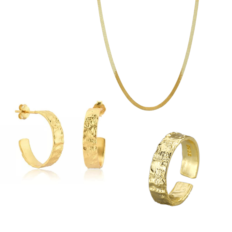 Bestseller 18k Forgyldt Smykkesæt