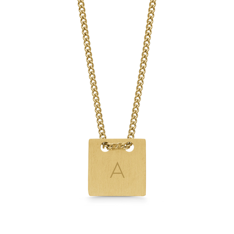 Arva Bogstav Halskæde 18k Forgyldt - A