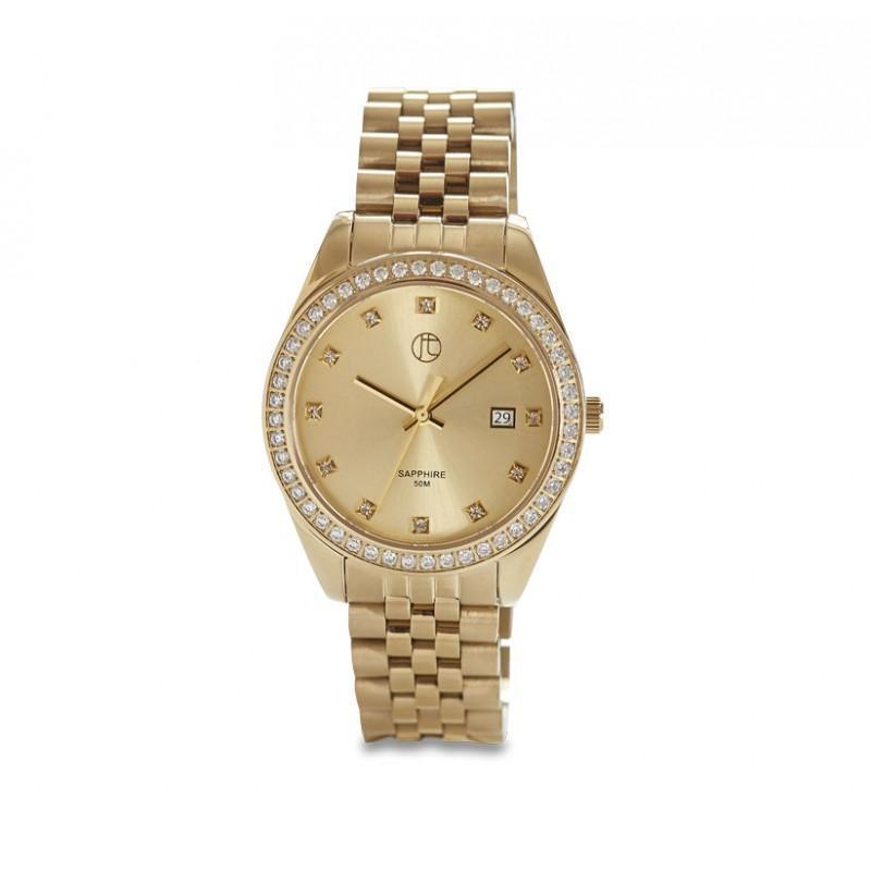 Smykke Dameur i Guld med Zirkonia Krans