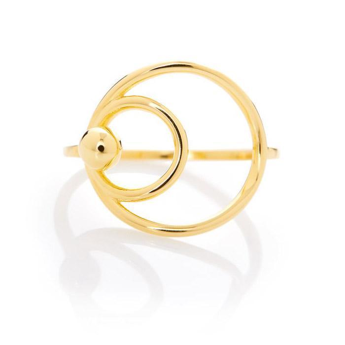 Livets Cirkel Ring i Guld