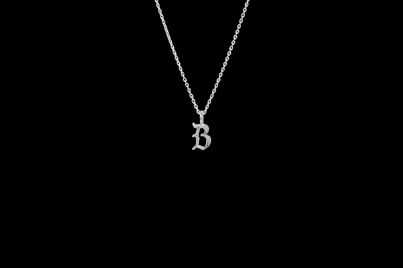 Ix B Bogstav Charm i Sølv
