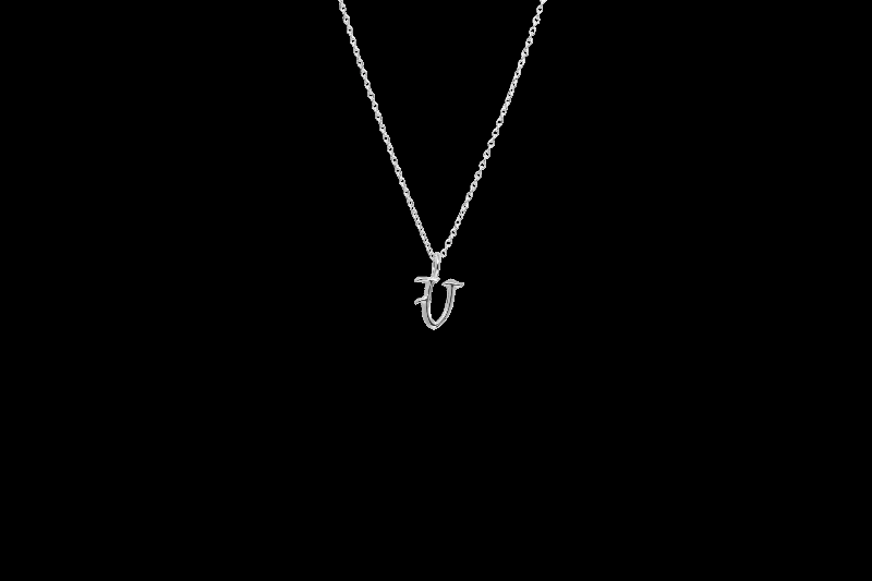 Ix V Letter Charm Silver