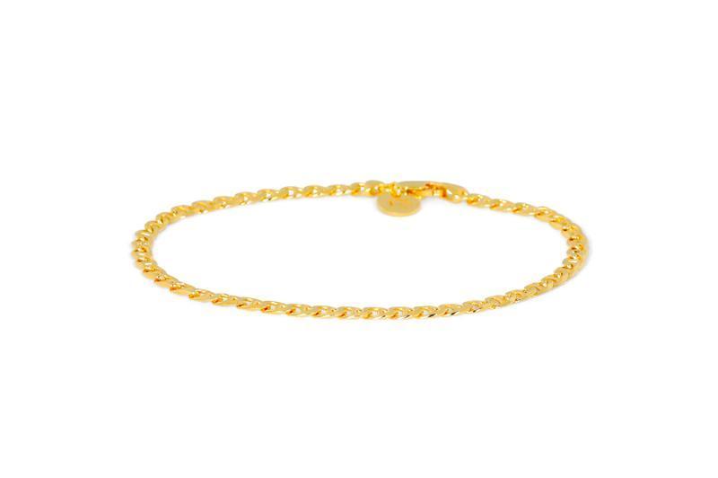 Ix Studios Curb Marina Armbånd - Forgyldt 17 cm