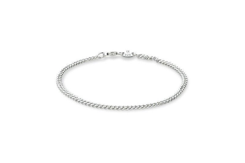 Ix Studios Curb Medi Armbånd - Sølv 19 cm