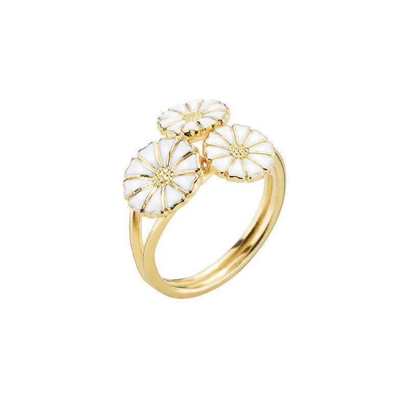 Lund Copenhagen Marguerit Ring med 3 Blomster 56