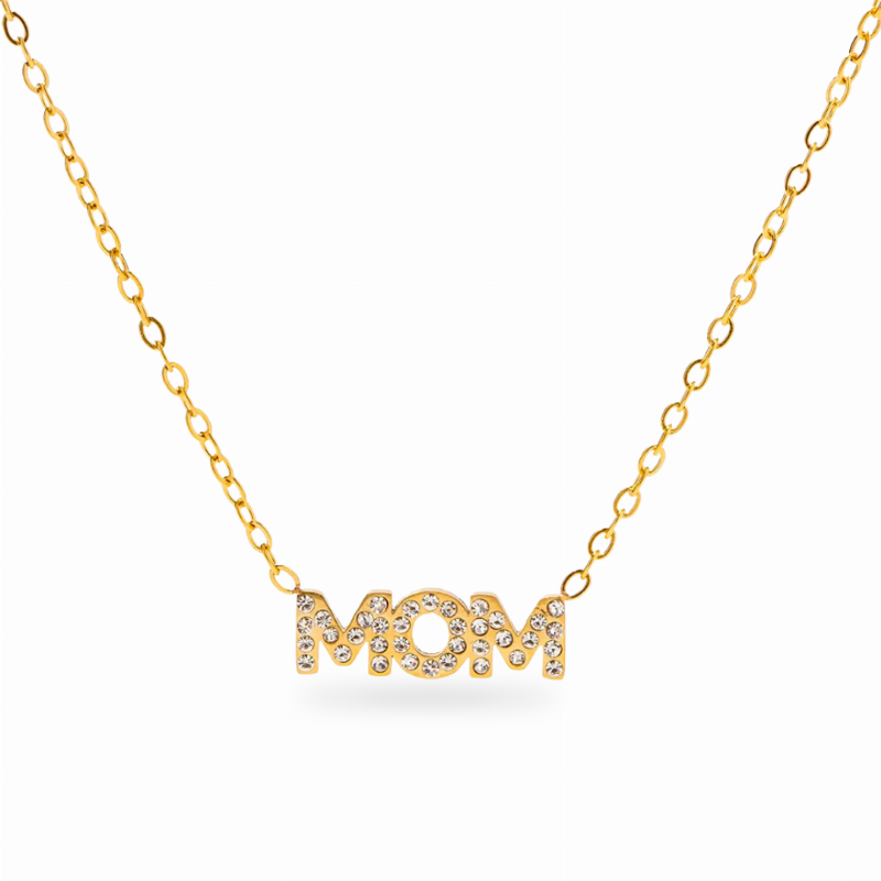 Mom Crystal Halskæde 18k Forgyldt