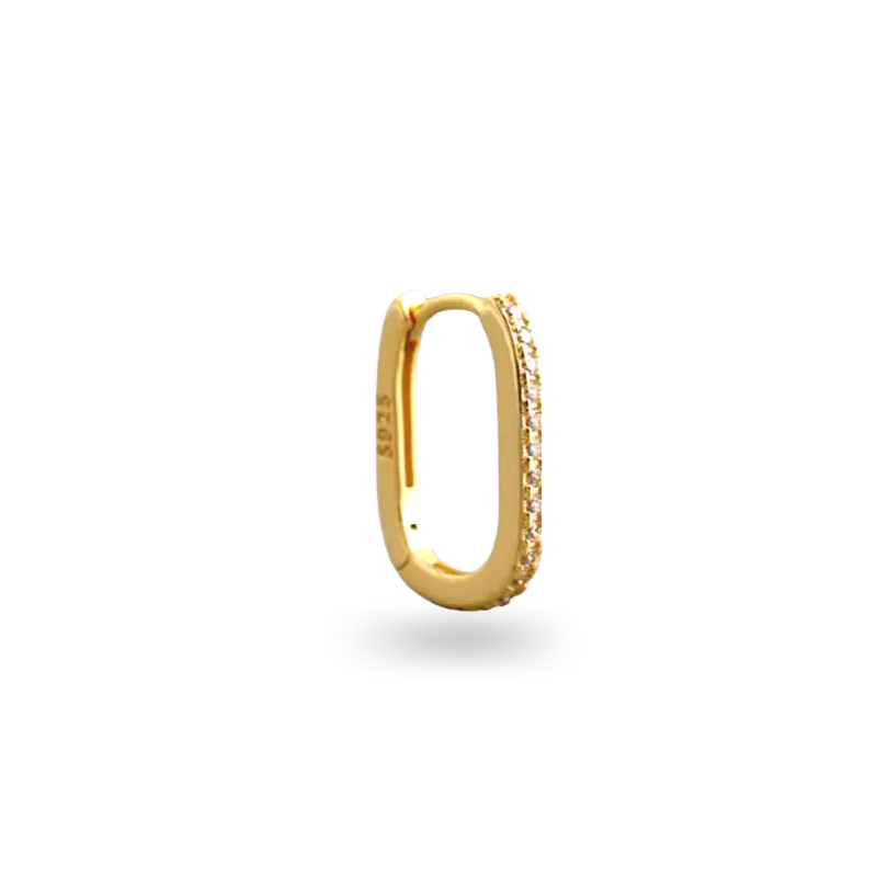 Single Crystal Hoop 18k Forgyldt