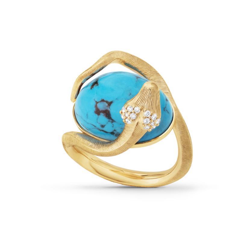 Ole Lynggaard Slange Ring Turkis 18kt 56