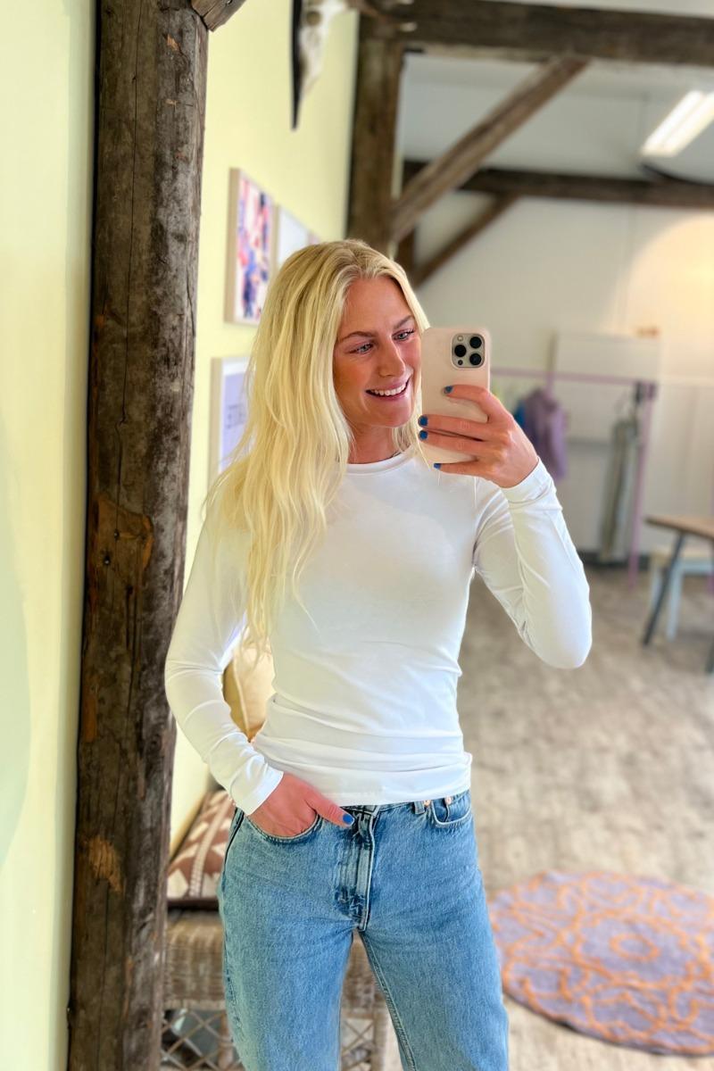 A-view - Stabil Top Ls Bluse - Hvid 000