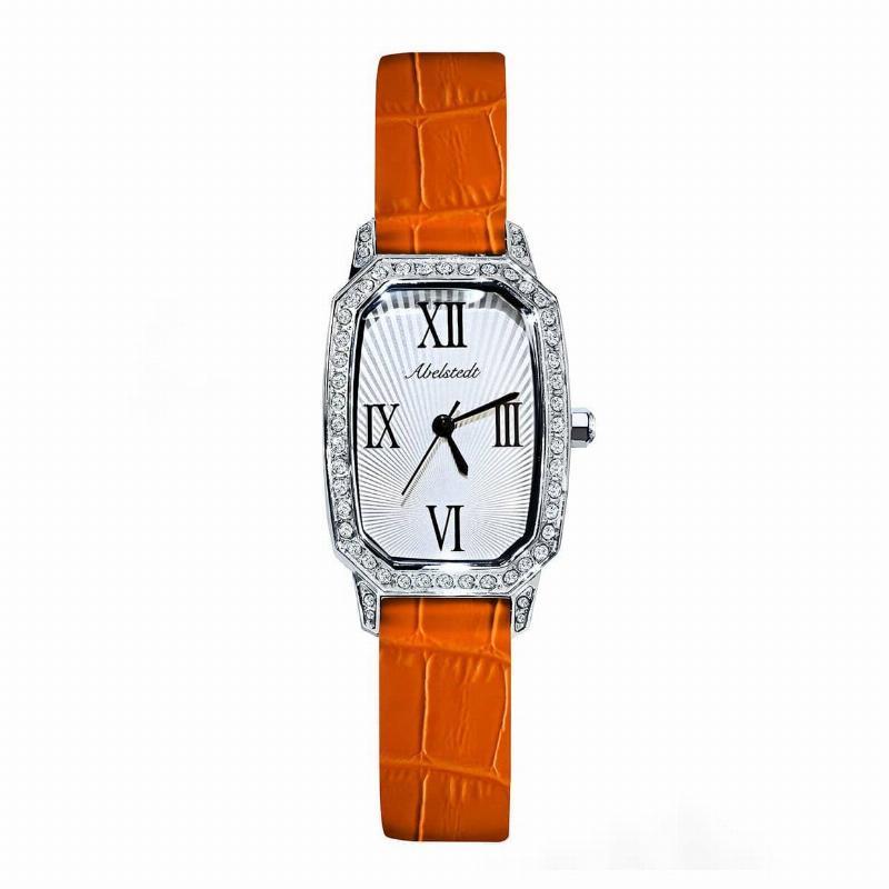 Abelstedt Orange Ur med Rustfrit Stål