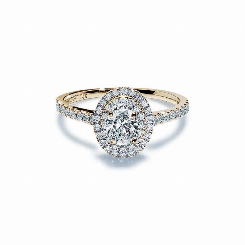 Oxford Dobbelt Oval Guld Ring