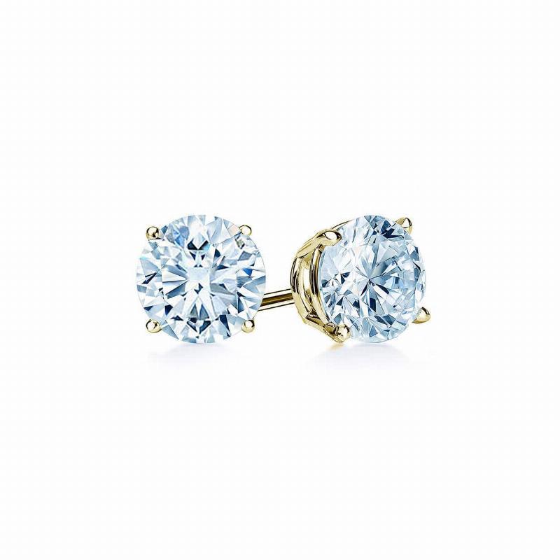 Oxford Klassiske Stud Solitaire øreringe I Forgyldt Sterlingsølv