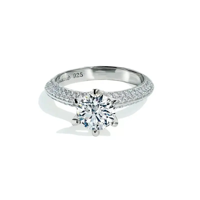 Oxford 6 Fatninger Solitaire Ring med Sten