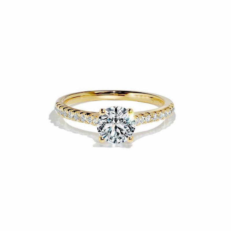 Amour Solitaire Forlovelsesring med Hvid Safir