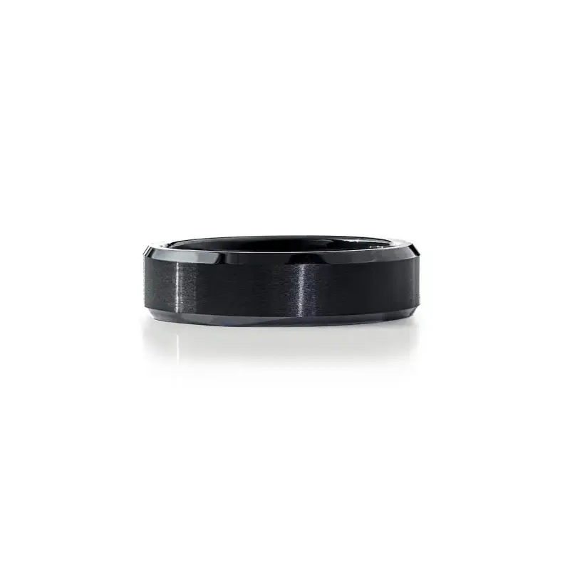 Tungstenring i Sort