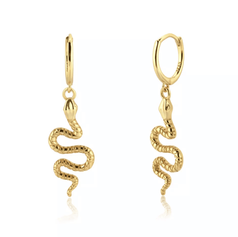 Ayla Slangeøreringe i 18k Guldplatering