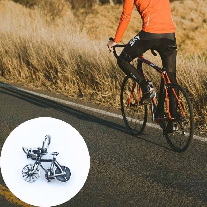 Cykelsmed Gave - Sølv Kæde Med Cykel Vedhæng