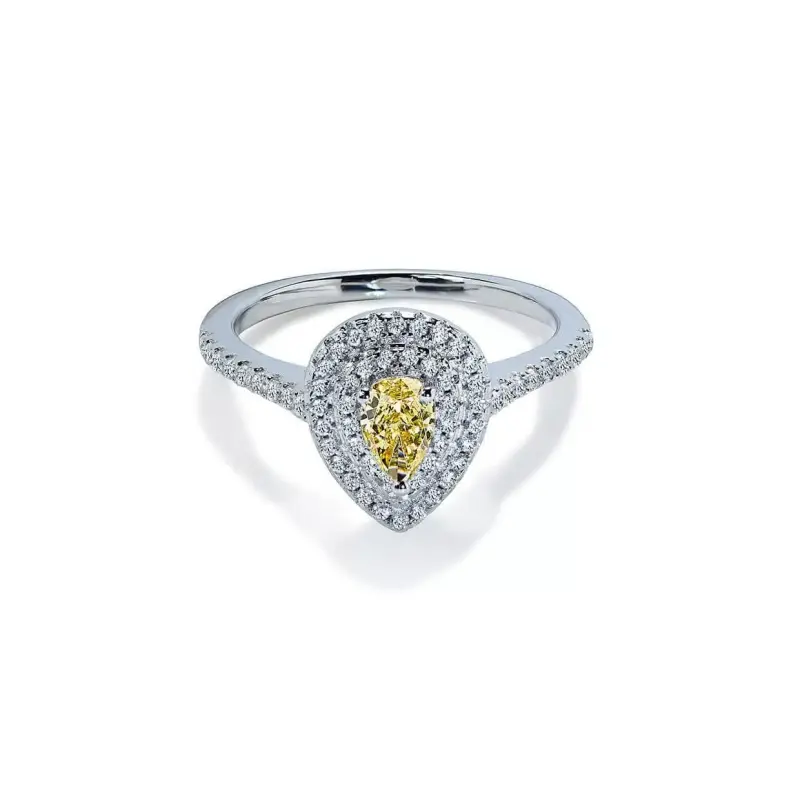 Toscana Gul Safir Forlovelsesring med Diamanter