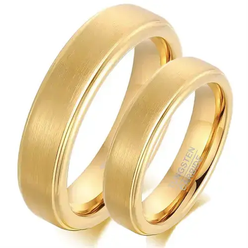 Ip Guld Tungstenring til Vielse eller Forlovelse