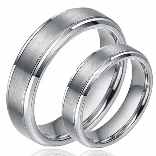 Forlovelses- eller Vielsesring i Tungsten