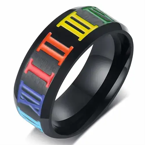 Romersk Pride Ring i Stål