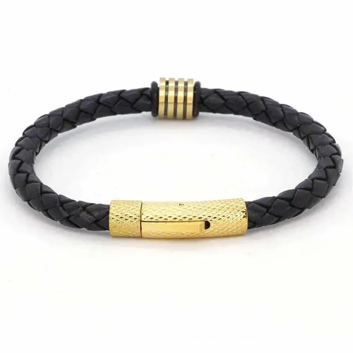Gennie Læderarmbånd med Forgyldning