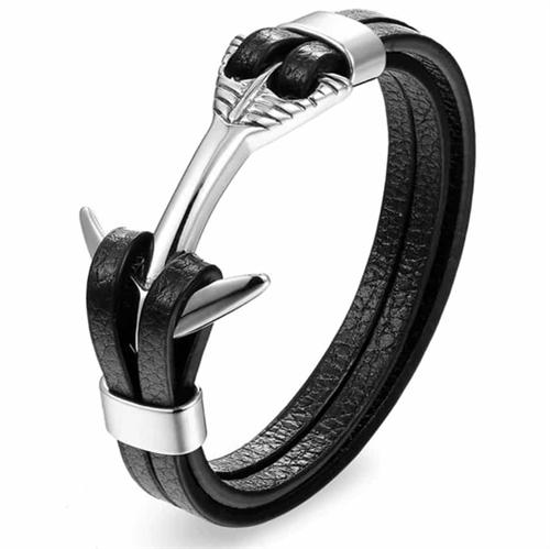 Høj Xp1 Armbånd i Stål og Læder