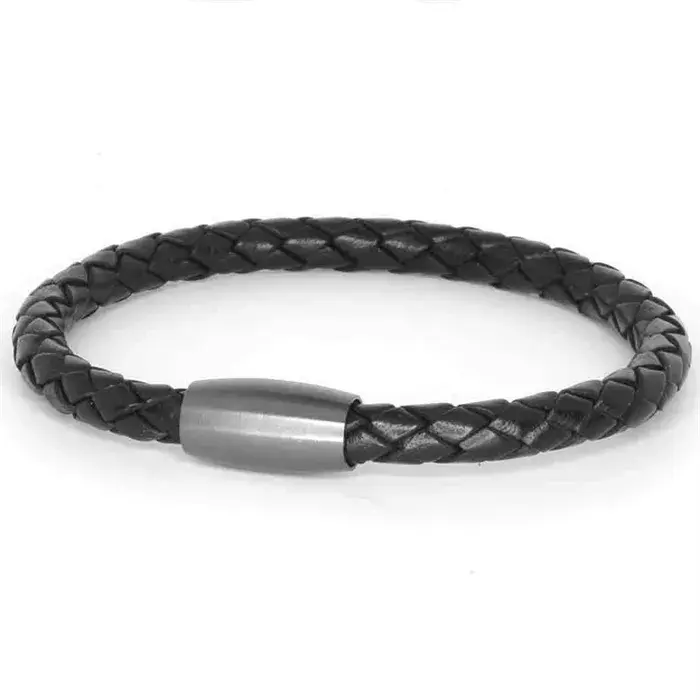 Læderarmbånd med Magnetlås