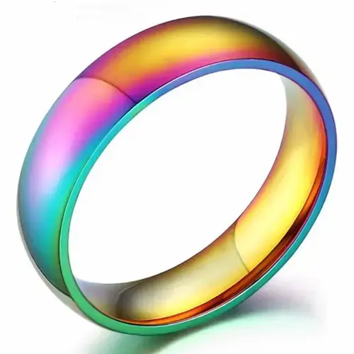 LGBT Ring - Stål med Fantastiske Farver