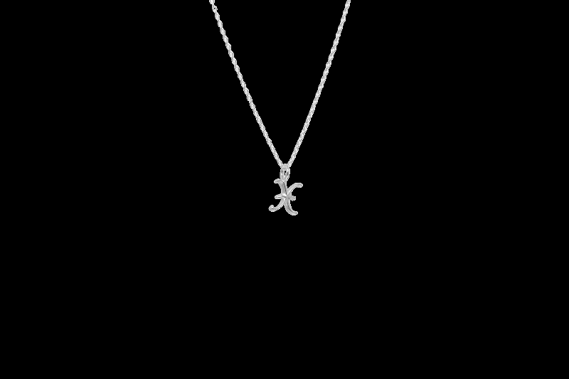 Ix X Bogstav Charm i Sølv